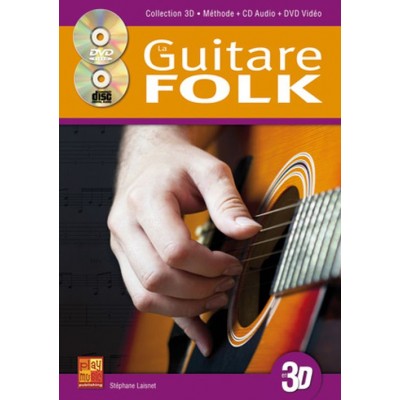 Tauzin Bruno - La Guitare Folk En 3D + CD + DVD