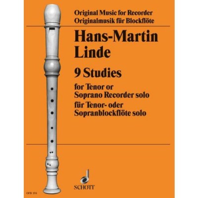 LINDE H.M. - 9 ETUDES - FLUTE SOPRANO OU TENOR
