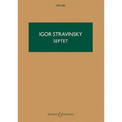 Stravinsky - Septet Hps 682 - Clarinette, Houn, Bassoon, Piano, Violon, Alto Et Violoncelle