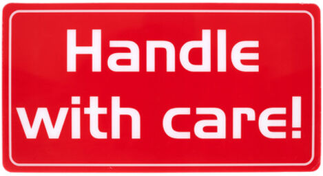 Tourlabel Handle With Care Rouge