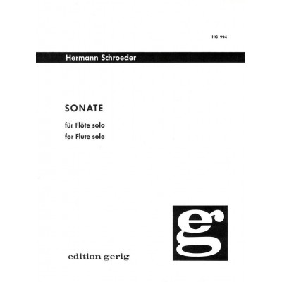 Schroeder Hermann - Sonate - Flute