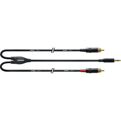 Cable Y Bretelle Minijack/2 RCA Longs 6 M
