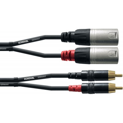 Câble Audio Double XLR Mâle/RCA 3 M