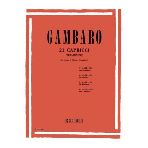 Gambaro V. - 21 Capricci - Clarinette