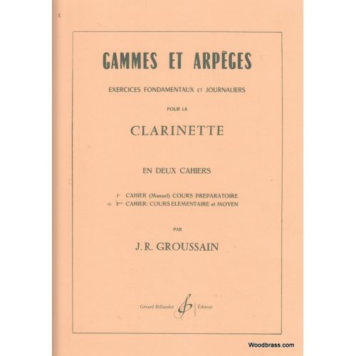 Groussain - Gammes et Arpeges Vol.2 - Clarinette