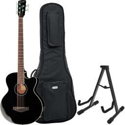 B-35BK Acoustic Bass Bundle Noir haute brillance
