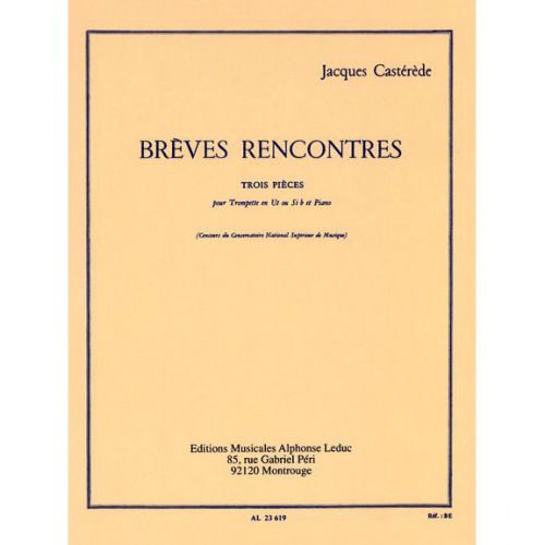 Casterede - Breves Rencontres - Trompette et Piano