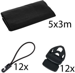Deco Curtain BK 5x3m Bundle Noir