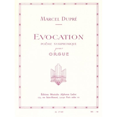 Dupre Marcel - Evocations Op.37 - Orgue