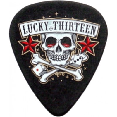 36 x 1,00mm Lucky 13 Series II Black #11 Skull Dice