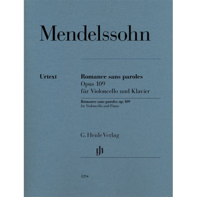 Mendelssohn Bholdy - Romance Sans Paroles Op. 109 - Violoncelle, Piano