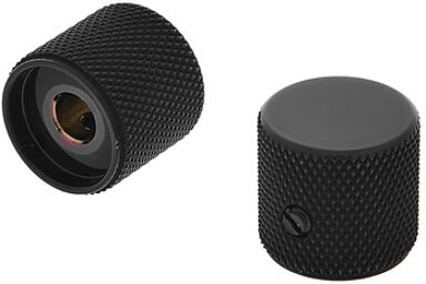 Metal Barrel Knobs Black Black