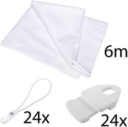 Molton Set White 6x3m Blanc