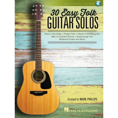 30 Easy Folk Guitar Solos