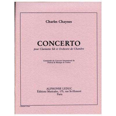 Chaynes Charles - Concerto - Clarinette & Piano