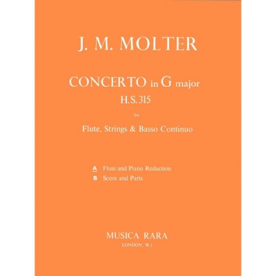 Molter - Flötenkonzert In G-Dur - Flute, Strings Et Basso Continuo