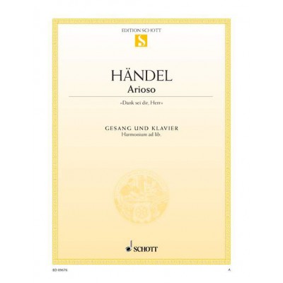 Händel - Dank Sei Dir, Herr - Medium Voice Et Piano, Ium Ad Libitum