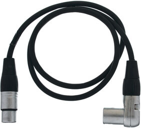 SK233-0,9 angled XLR Patch MF Black