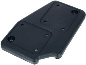 38085 L Castor Plate Left Noir