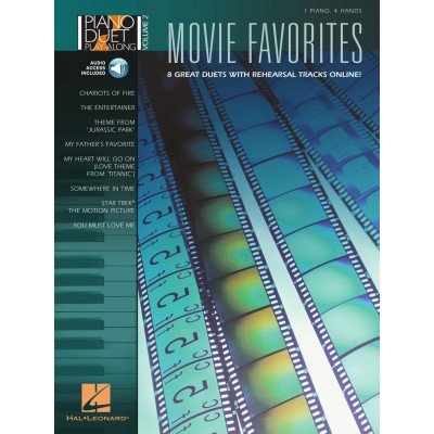 PIANO DUET PLAY ALONG VOL.2 - MOVIE FAVORITES 8 DUETS + AUDIO EN LIGNE