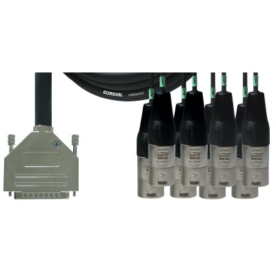 Câble Interface SUB-d/8 XLR Mâles 3 M
