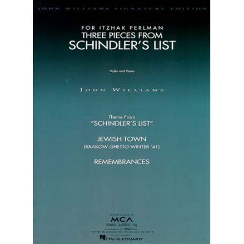 John Williams Three Pieces From Schindler's List - Violin