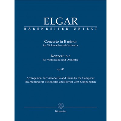 Elgar E. - Konzert Fur Violoncello Und Orchester Op.85 - Violoncelle et Piano