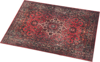 Vintage Pedal and Amp Rug Red Rouge