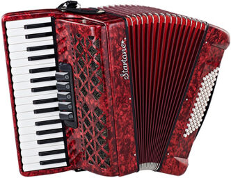 Piano Accordion 72 Red MKII Rouge