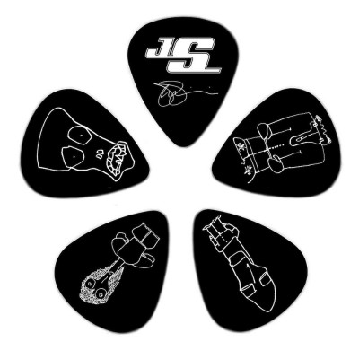 Joe Satriani Guitar Picks Black 10 Pack Light
