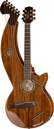 T80/20HGC 20String Harpguitar Naturel haute brillance