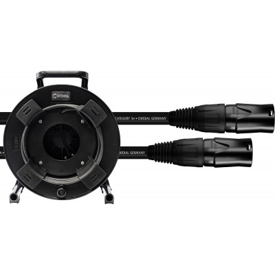 CAT 5E - S/UTP fiches NE8MXB1 / HIROSE RJ45 / enrouleur 50 m