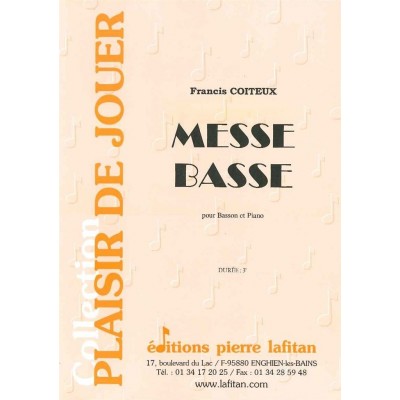 Coiteux Francis - Messe Basse - Basson & Piano