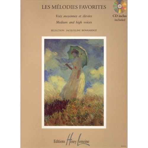 Bonnardot Jacqueline - Melodies Favorites + Cd - Voix Elevee Ou Moyenne, Piano