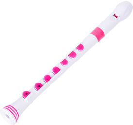 Recorder+ Baroque white-pink Blanc