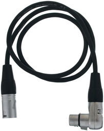 SK233-0,9 angled XLR Patch FM Black
