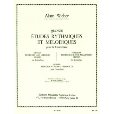 Weber Alain - 15 Etudes Rythmiques et Melodiques Pour La Contrebasse