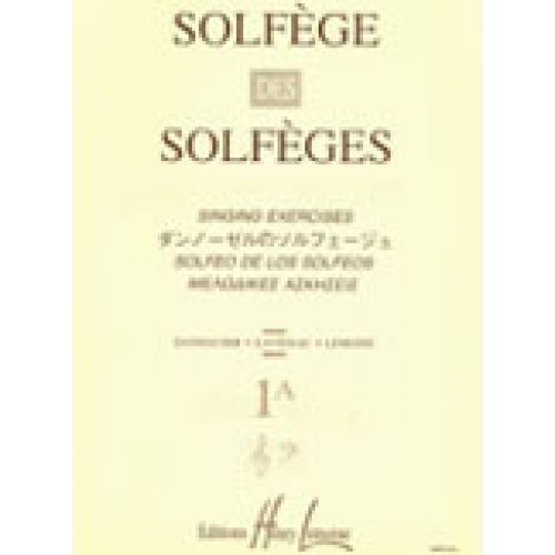 Lavignac Albert - Solfege Des Solfeges Vol.1a Sans Accompagnement
