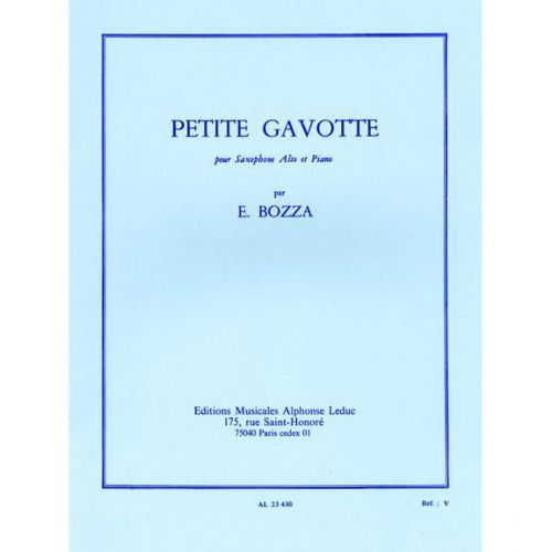 Bozza Eugene - Petite Gavotte - Saxophone & Piano
