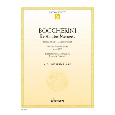 Boccherini - Célèbre Menuet La Majeur Op. 13/5 - Violon et Piano
