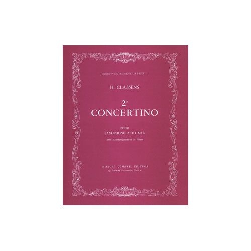 Classens - Concertino No.2 - Saxophone et Piano