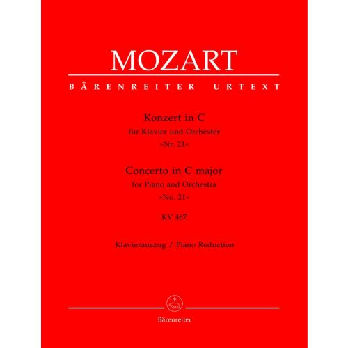 Mozart W.a. - Concerto N°21 En Do Majeur Pour Piano et Orchestre KV467 - Reduction Piano