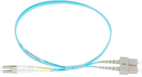 LWL Cable LC-SC Duplex OM4, 1m turquoise