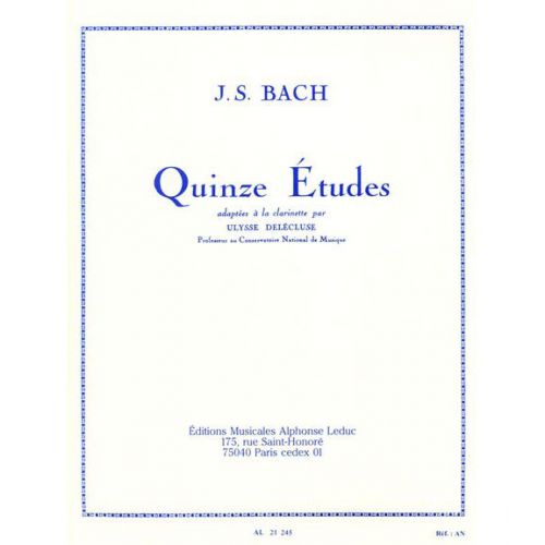 Bach J.s./delecluse - 15 Etudes - Clarinette