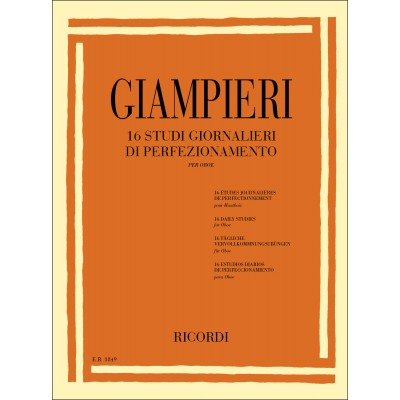 Giampieri A. - 16 Studi Giornalieri Di Perfezionamento - Hautbois
