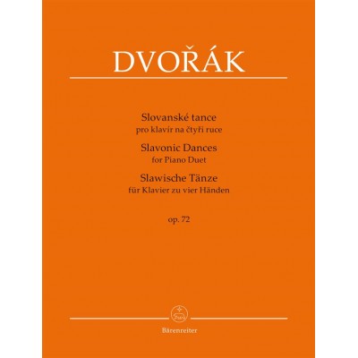 DVORAK A. - SLAVONIC DANCES OP.72 - PIANO 4 MAINS