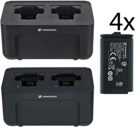 EW-DX 4 Slot Charging Bundle Noir