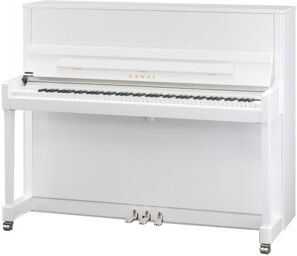 K-300 WH/P SL Piano Blanc poli avec garniture chromée