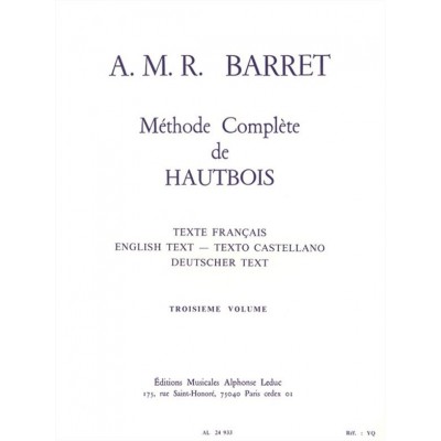 Méthode Complète de Hautbois, Troisieme Volume