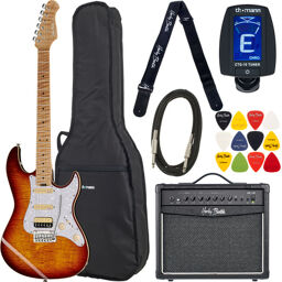 ST-Modern Plus MN HSS F Set Flame Bengal Burst